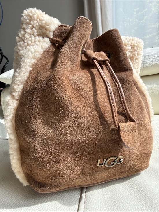 UGG Handbags - UGG Suede Leather-Trimmed Backpack